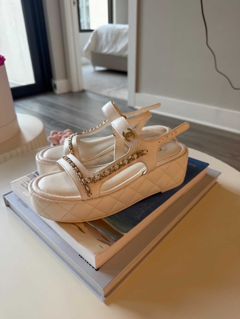 Chanel Quilted Matelassé Platform Sandal - Picture 3 of 4